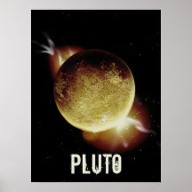 Pluto gelbes Planet 3d-Universum-Darstellung