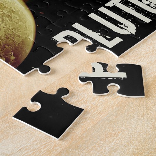 Pluto gelbes Planet 3d-Universum-Darstellung Puzzle (Seite)