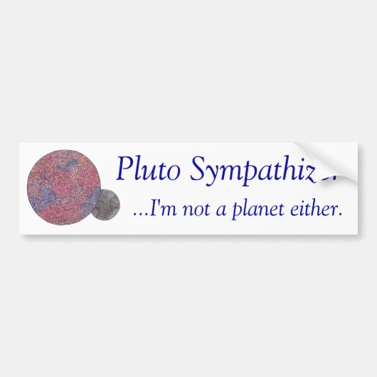 Pluto-Gleich gesinnter Autoaufkleber (Vorne)