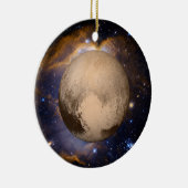 Pluto-Herz-Galaxie-Nebelfleck und Sterne Keramik Ornament (Rechts)