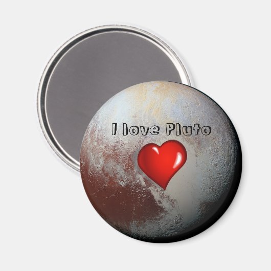 Pluto Liebhaber Magnet (Vorderseite/Rückseite)