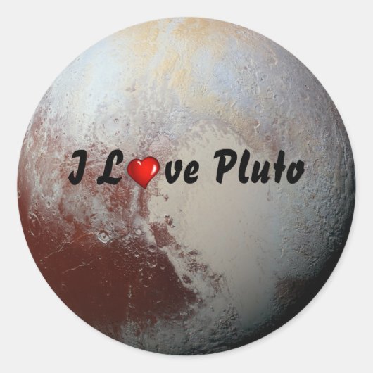Pluto Liebhaber Runder Aufkleber (Vorderseite)