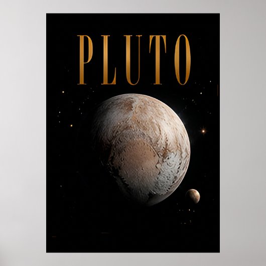 Pluto Luxury Space Editorial Graphic Poster (Vorne)