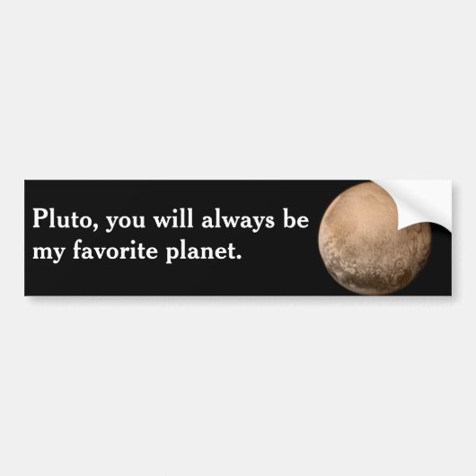 Pluto, mein Lieblingsplanet - die New Horizons Autoaufkleber (Vorne)