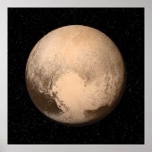 Pluto mit Star Field - Poster (Vorne)