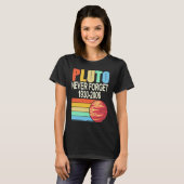 PLUTO Never Forget 1930 2006 Cool Retro Planet Pre T-Shirt (Vorne ganz)