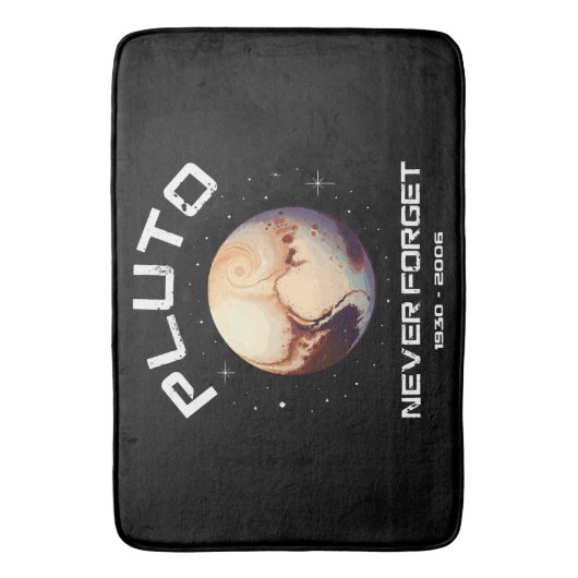 Pluto Never Forget Badematte (Vorderseite Vertikal)