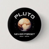 Pluto Never Forget Button (Vorderseite)
