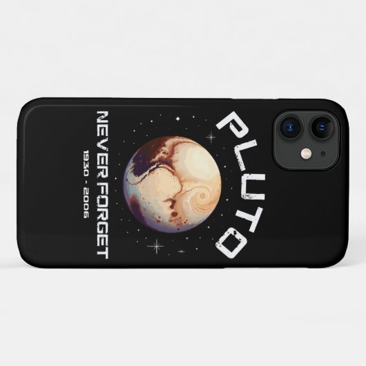 Pluto Never Forget Case-Mate iPhone Hülle (Rückseite (Horizontal))