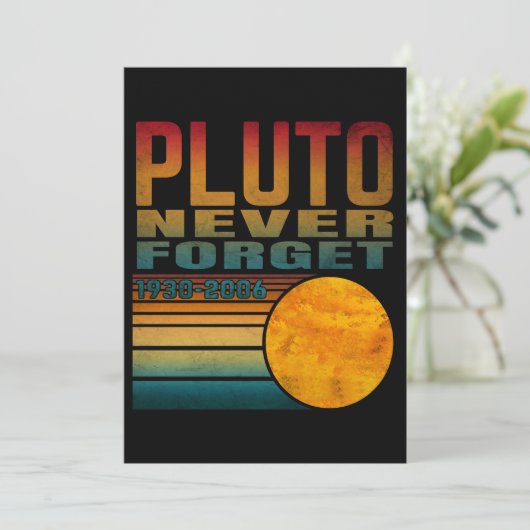 Pluto Never Forget Einladung (Stehend Vorderseite)