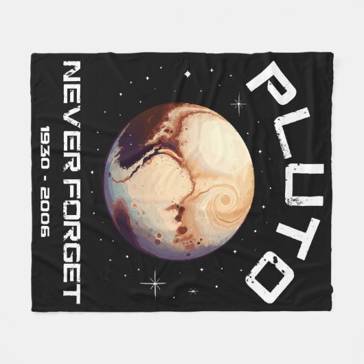 Pluto Never Forget Fleecedecke (Vorderseite (Horizontal))