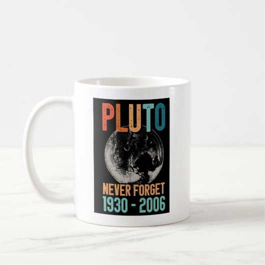Pluto Never Forget Kaffeetasse (Links)