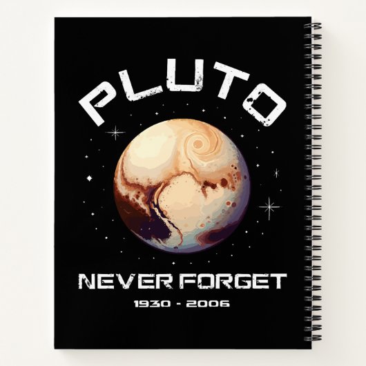 Pluto Never Forget Notizblock (Rückseite)