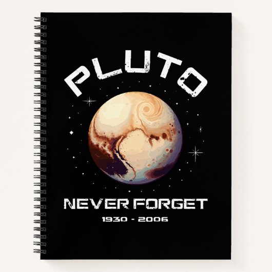 Pluto Never Forget Notizblock (Vorderseite)