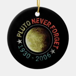 Pluto Nie Vergessen 1930-2006 Vintage Planet Retro Keramik Ornament