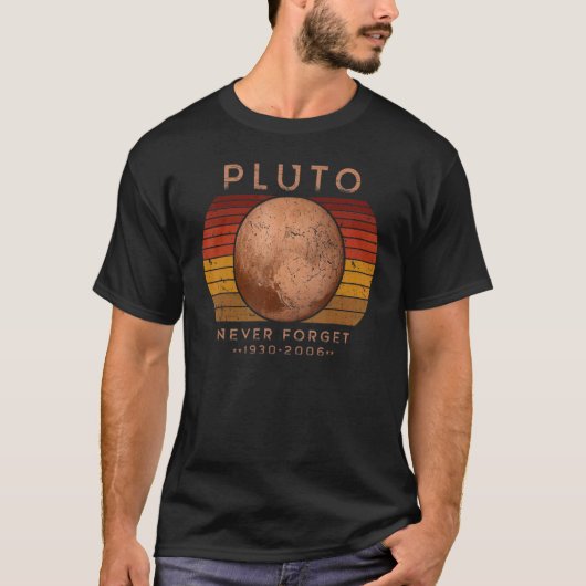 Pluto nie vergessen Raum Astronomie Männer Retro S T-Shirt (Vorderseite)