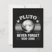 Pluto Niemals Vergessen Dankeskarte (Vorderseite)