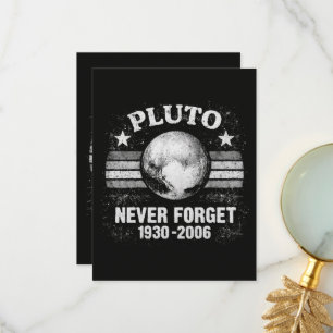 Pluto Niemals Vergessen Dankeskarte