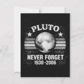 Pluto Niemals Vergessen Dankeskarte (Rückseite)