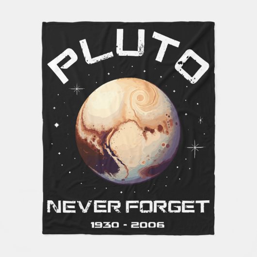 Pluto Niemals Vergessen Fleecedecke (Vorderseite)