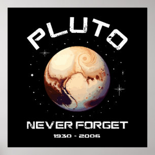 Pluto niemals vergessen poster