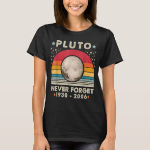 Pluto niemals vergessen Retro Vintage Wissenschaft T-Shirt