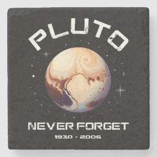 Pluto Niemals Vergessen Steinuntersetzer
