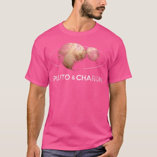 Pluto Planet Charon Moon Solar System Astronomie T-Shirt (Vorderseite)