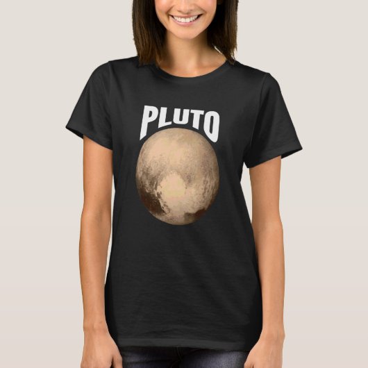 Pluto Planet des Sonnensystems T-Shirt (Vorderseite)