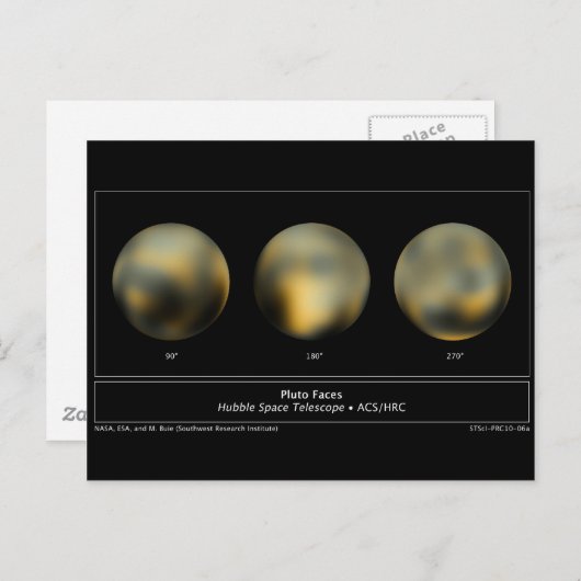 Pluto Planet Postkarte (Vorne/Hinten)