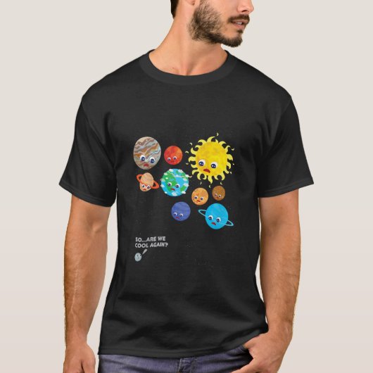 Pluto Planet Solar System Dwarf Planets Space Astr T-Shirt (Vorderseite)