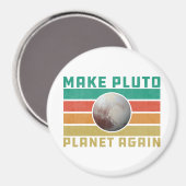 Pluto Planet wieder Retro Raumastronomie Magnet (Vorderseite/Rückseite)