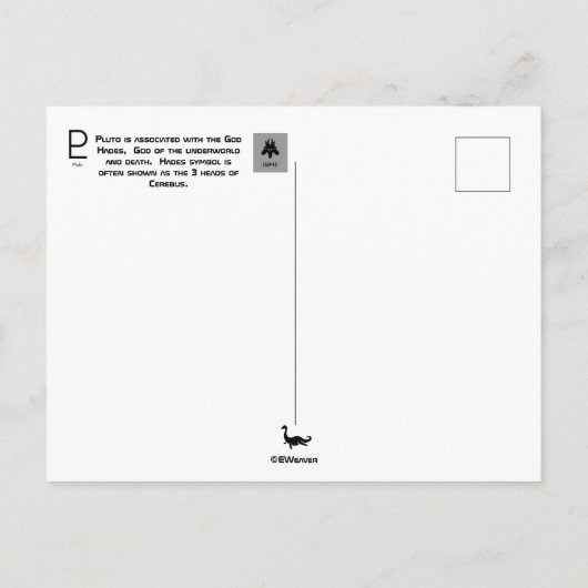 Pluto Postcard Postkarte (Rückseite)