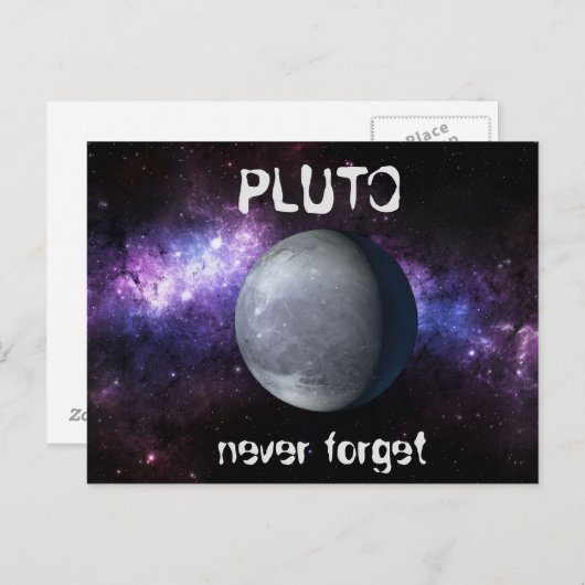 Pluto Postkarte (Vorne/Hinten)