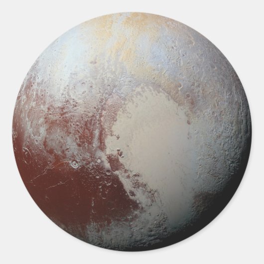 Pluto Runder Aufkleber (Vorderseite)
