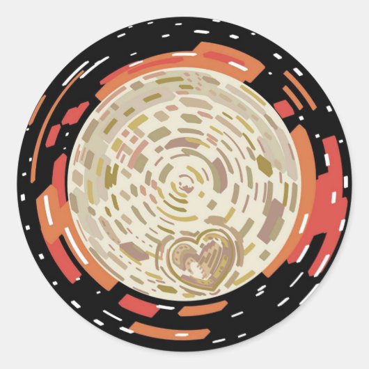 Pluto Runder Aufkleber (Vorderseite)