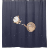 Pluto Selfie Duschvorhang (Vorderseite)