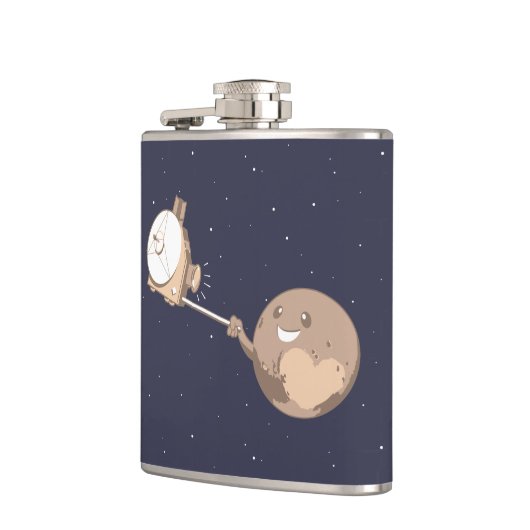 Pluto Selfie Flachmann (Links)