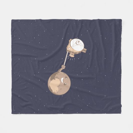 Pluto Selfie Fleecedecke (Vorderseite (Horizontal))