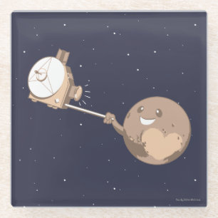Pluto Selfie Glasuntersetzer