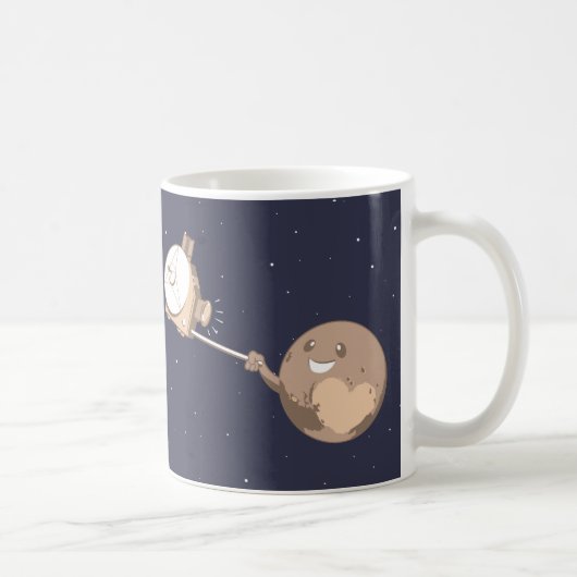 Pluto Selfie Kaffeetasse (Rechts)