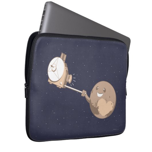 Pluto Selfie Laptopschutzhülle (Vorne Rechts)