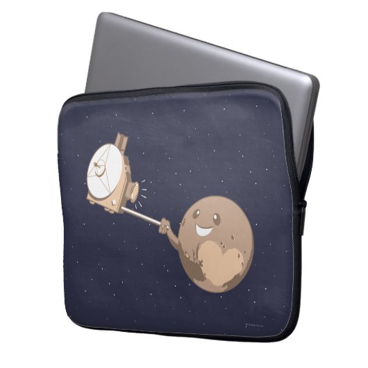 Pluto Selfie Laptopschutzhülle (Vorderseite Links)