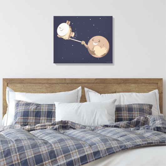 Pluto Selfie Leinwanddruck (Insitu (Schlafzimmer))