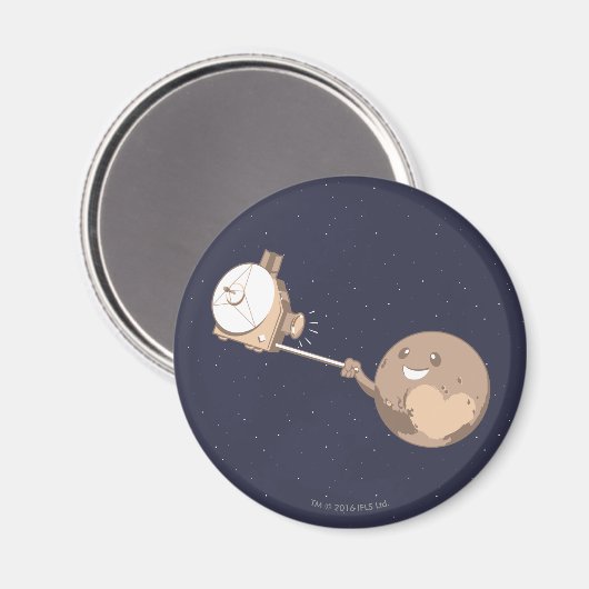 Pluto Selfie Magnet (Vorderseite/Rückseite)