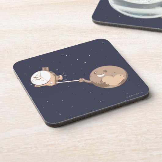 Pluto Selfie Untersetzer (Linke Seite)
