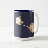 Pluto Selfie Zweifarbige Tasse (VorderseiteRechts)