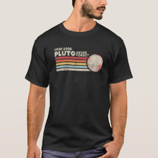 Pluto-Shirt niemals vergessen. Retro Stil lustiger T-Shirt