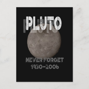 Pluto the Planet (1930-2006) Vergessen Sie nie Postkarte