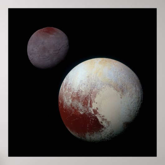 Pluto und Charon 9. oder Zwergenplanet Sonnensyste Poster (Vorne)